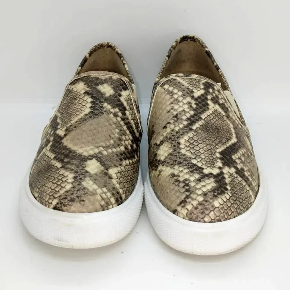 Steve Madden Designer Snakeskin Slip-on Women's Pre-owned Sneakers - sz. 6 1/2M